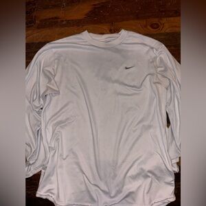 Nike workout long sleeve white L